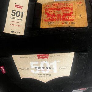 Levis 501 Mens Jeans Black NWT